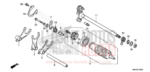 SCHALTTROMMEL (NC750X/XA) NC750XAG de 2016